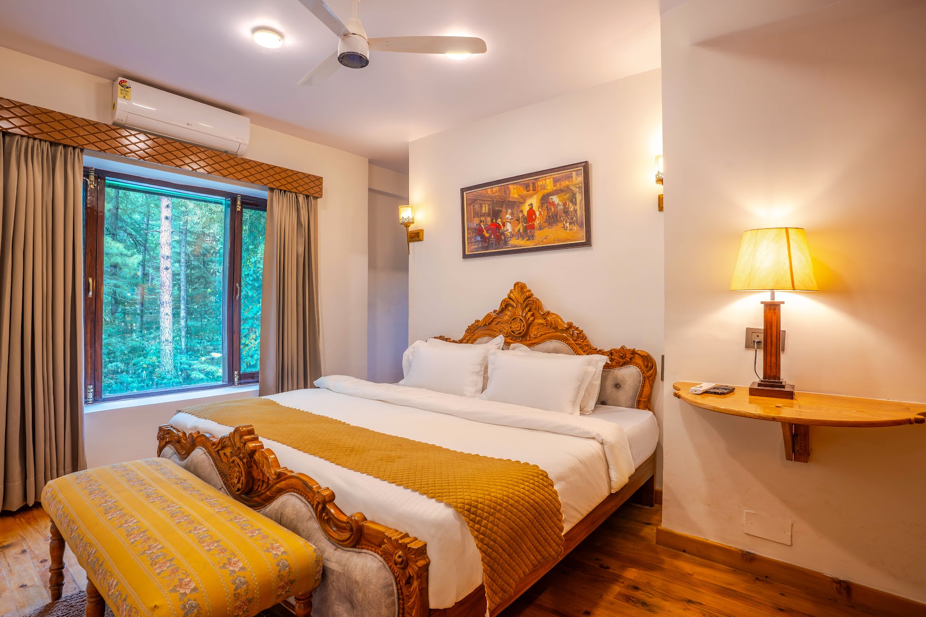 First-floor bedroom in the Hall Balcony Suite
