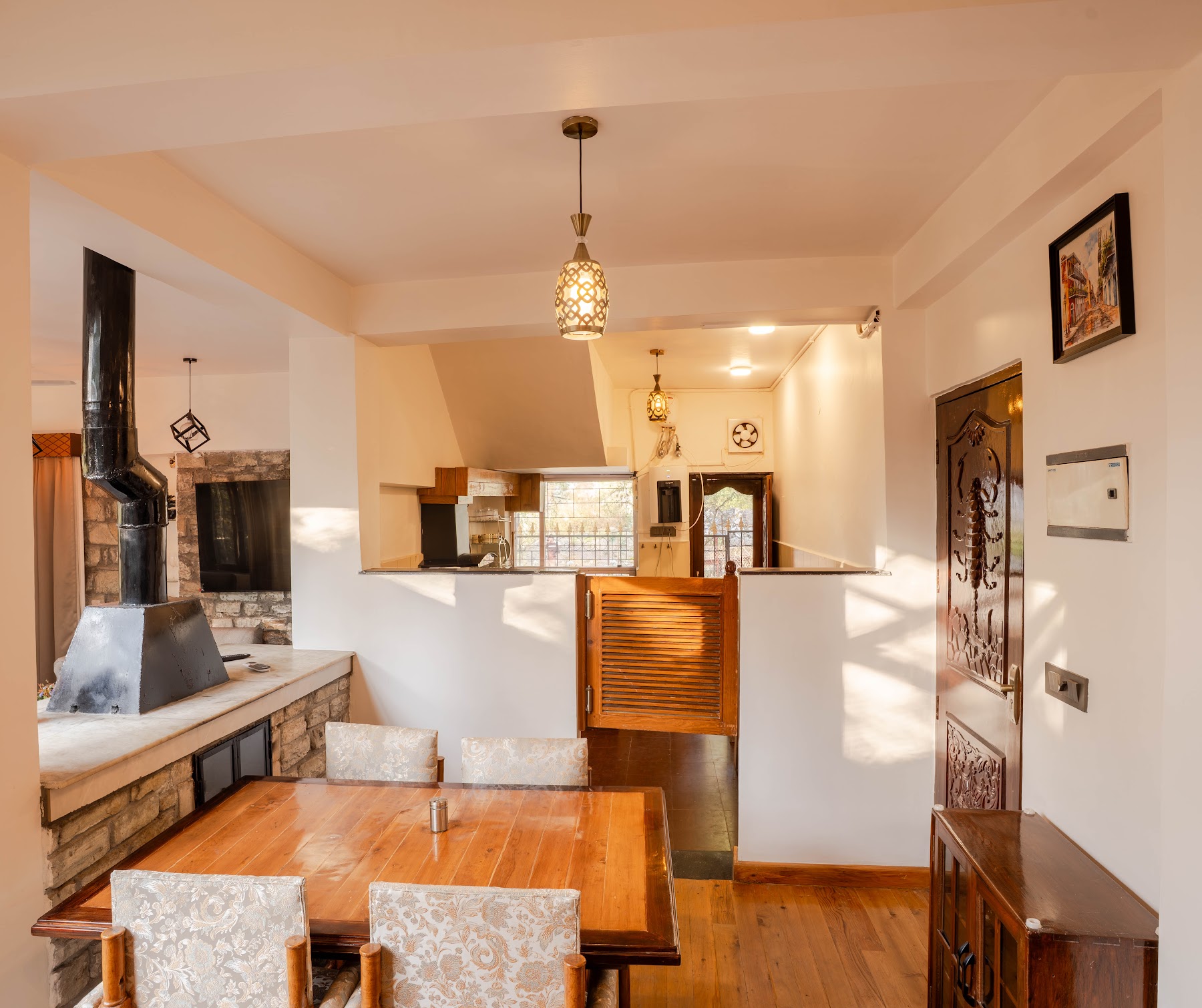 Living area of the ground-floor suite