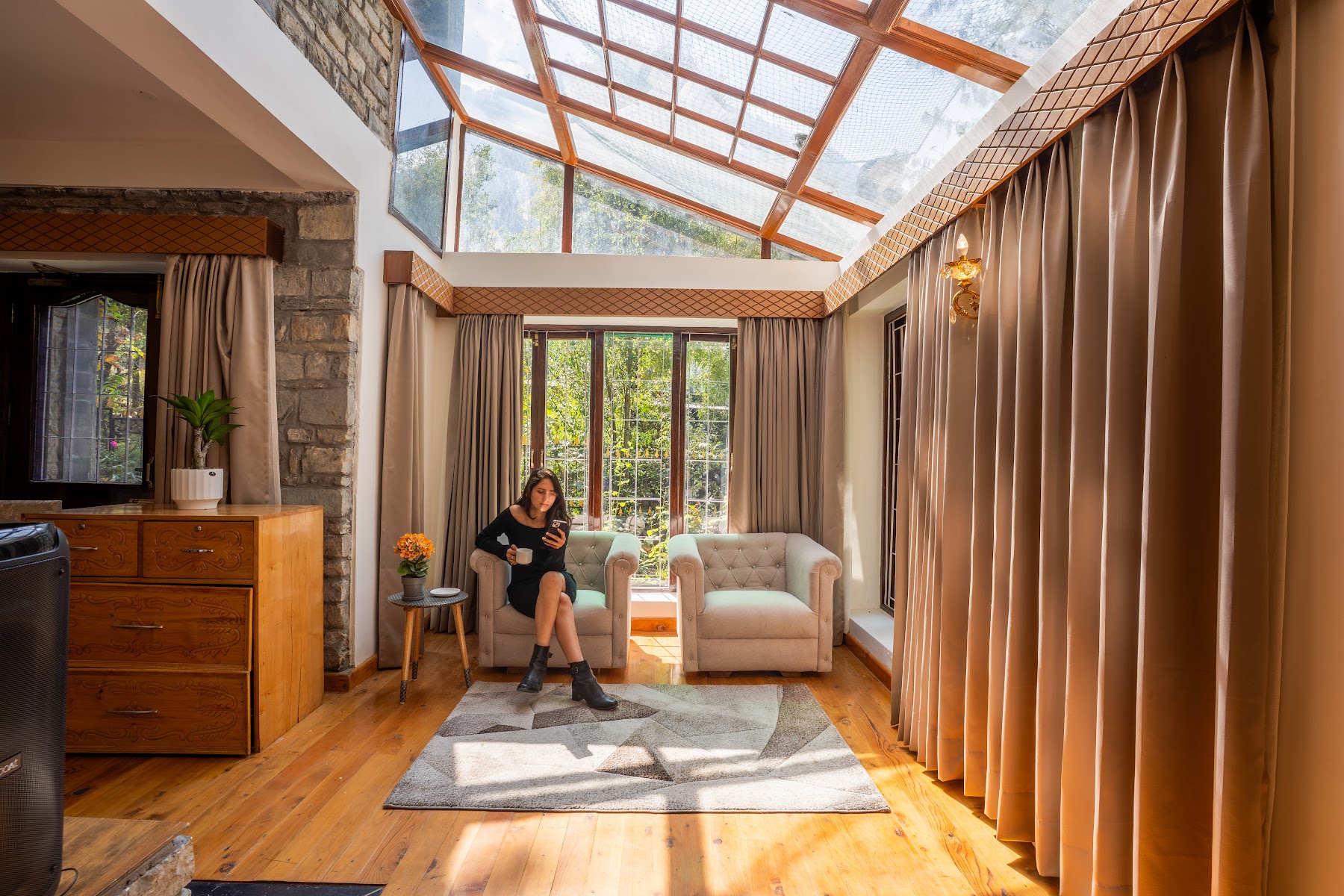 Interior of the Courtyard Suite living area